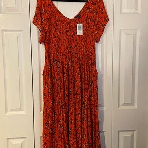 Orange spotted dress